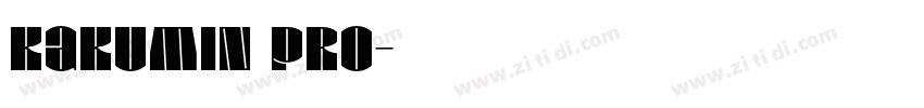 Kakumin Pro字体转换